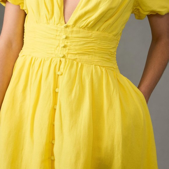 The Katerina Button-Front Mini Dress by Anthropologie - Picture 7 of 8